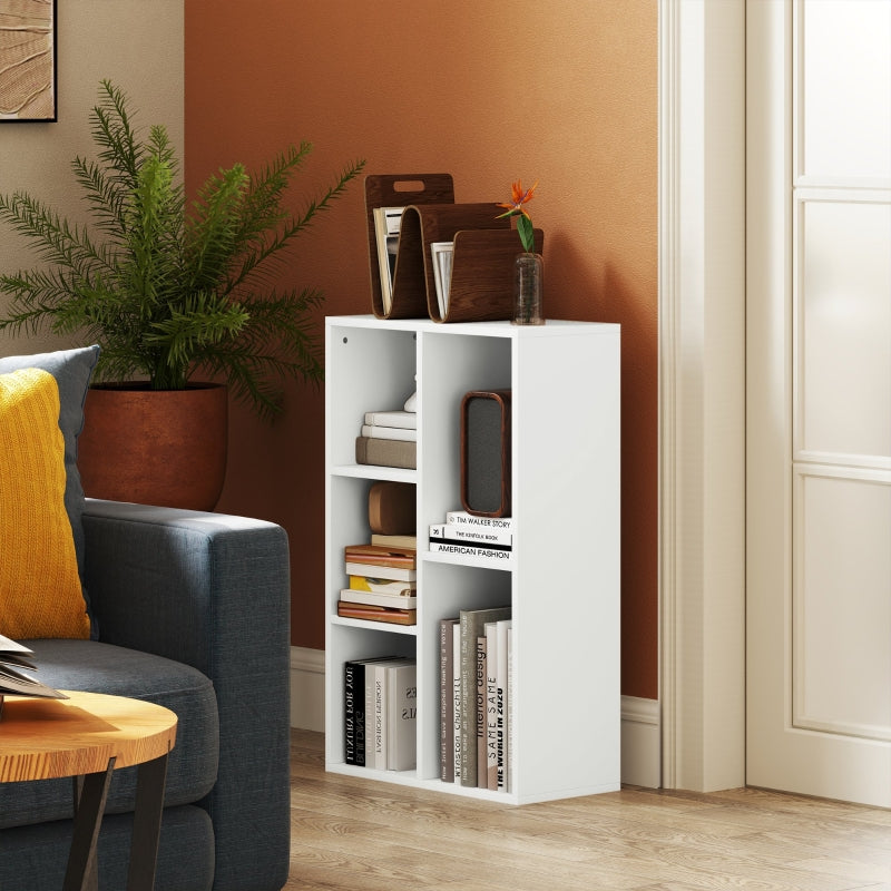 Bookcase, Standing Shelf with Tiers, White