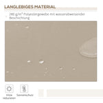 Aluminum Folding Arm Awning 3.95m Sun Protection - Beige
