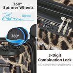 Luggage Sets 5 Piece Hardside Expandable with Spinner Wheels - Cheetah