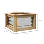 Raised Bed, Flower Box Planter, Metal & Wood