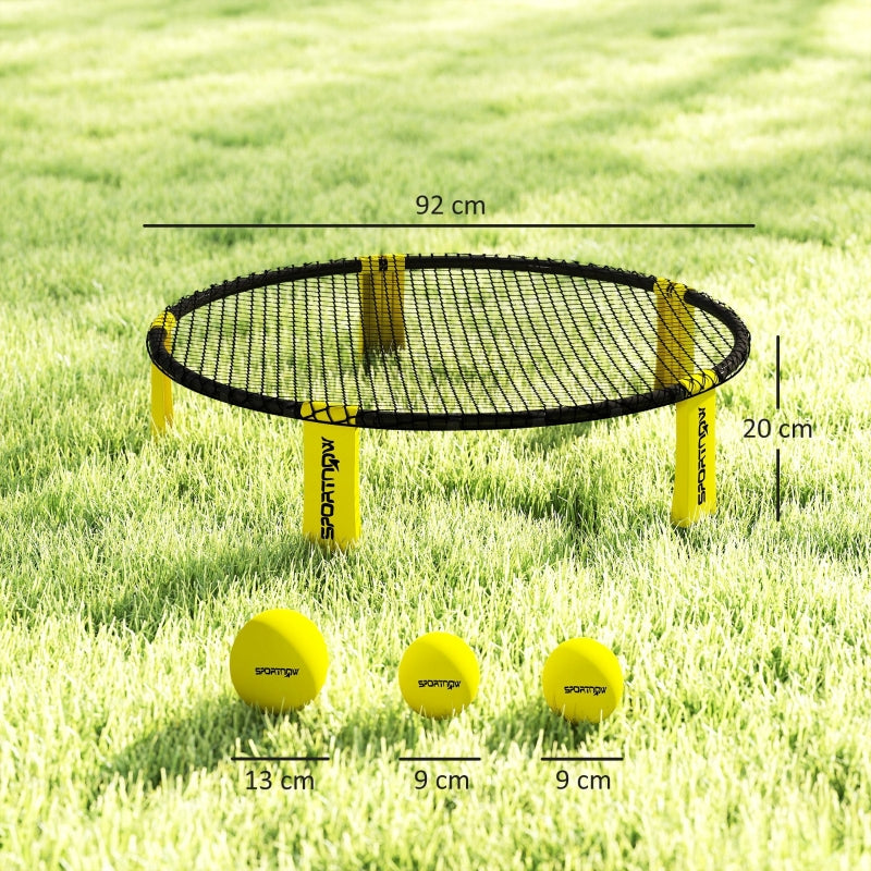 Roundnet Set, Play Net, 3 Balls, Carrying Bag, Ball Pump, Spikeball Set