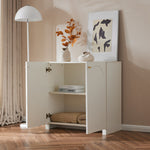 sideboard 2 door cabinet 80 x 40 x 80 cm cream-white