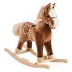 Rocking horse plush toy children's rocking animal brown