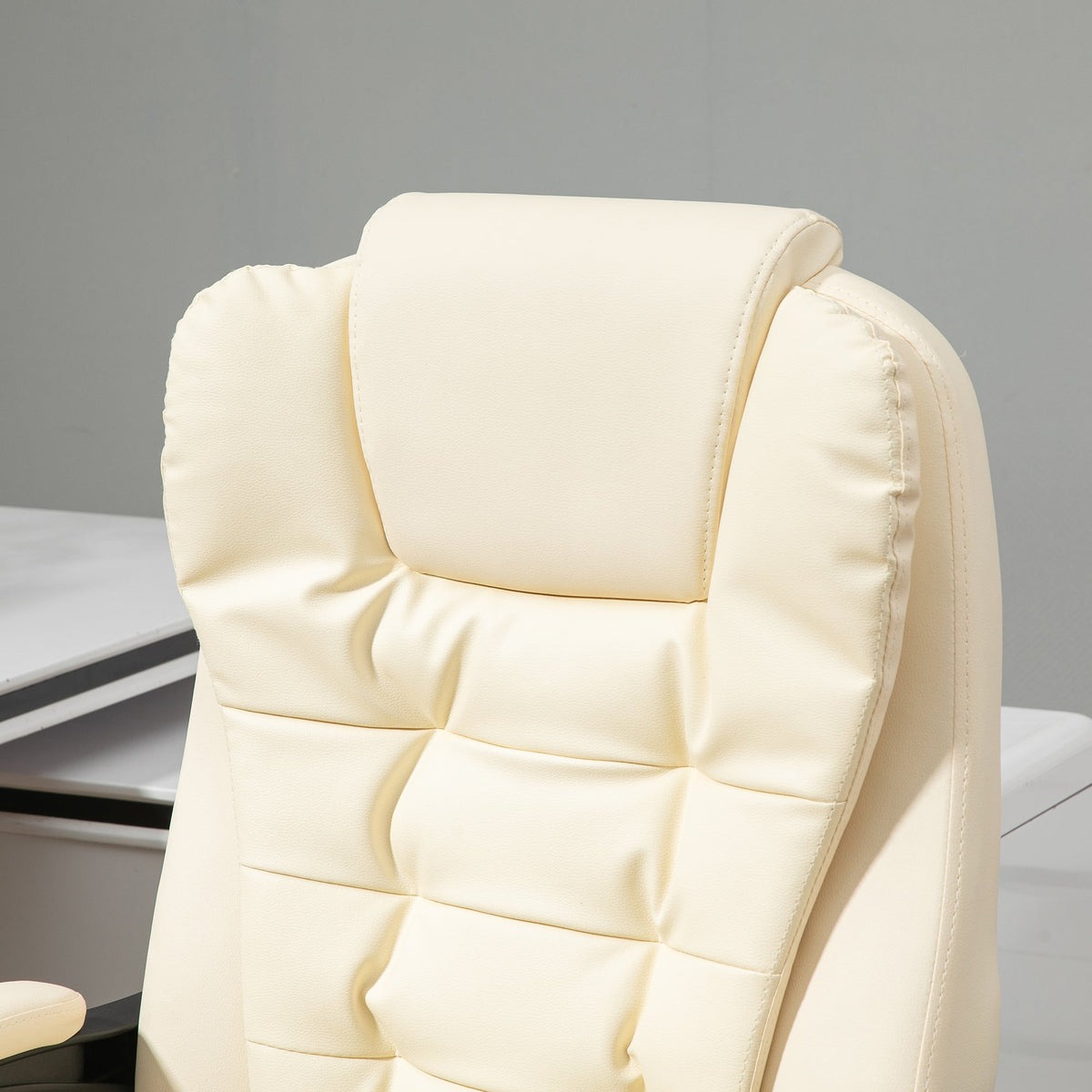 Executive Office Chair with Footrest, Ergonomic, Faux Leather