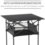 Camping Table Foldable Portable Lightweight Mesh Bag, Aluminum Black