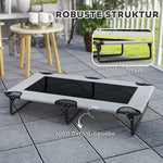 Portable Elevated Dog Bed, Raised Pet Breathable Mesh, Light Gray