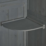 Garden Shed with Shelves, Asphalt Roof, Window 77x54.2x179cm, Wood Grey+Green