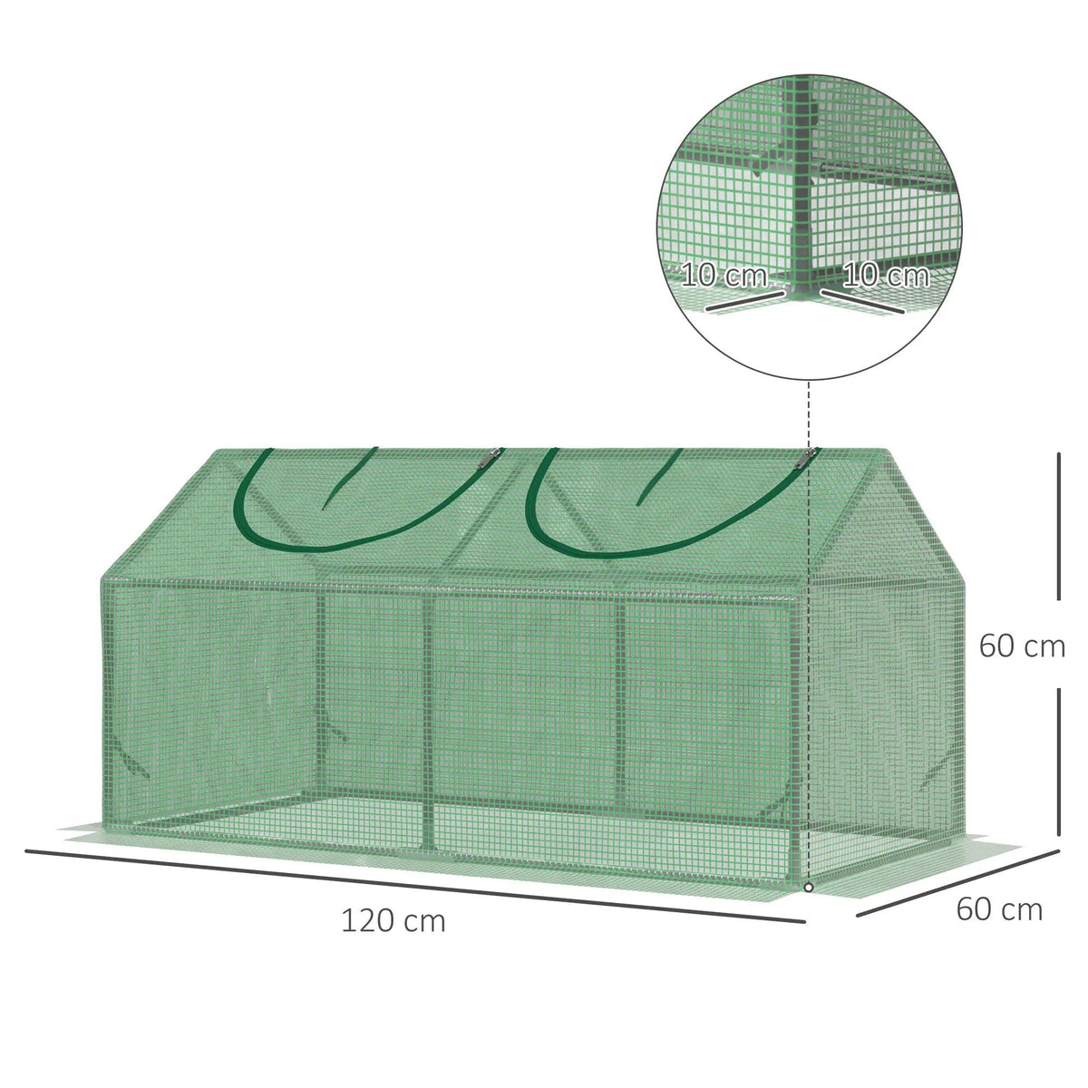 Polytunnel Greenhouse, Window, Tomatoes & Plants, Green