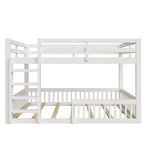 Bunk Bed 160x200 cm with Safety Guard Railings, White