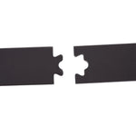 Sliding Door Hardware Kit, 183 cm Complete Set, Carbon Steel Dark Brown