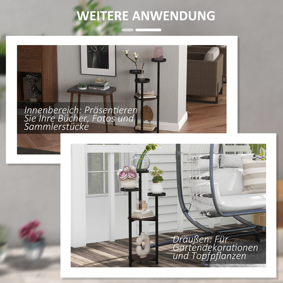 Plant Stand, 5 Levels, Wooden, Brown