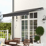 Clamp Awning, Hand Crank, Height Adjustable, UV 30+, Dark Grey