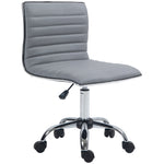 Office Chair, Height-Adjustable Swivel with Wheels, Light Grey