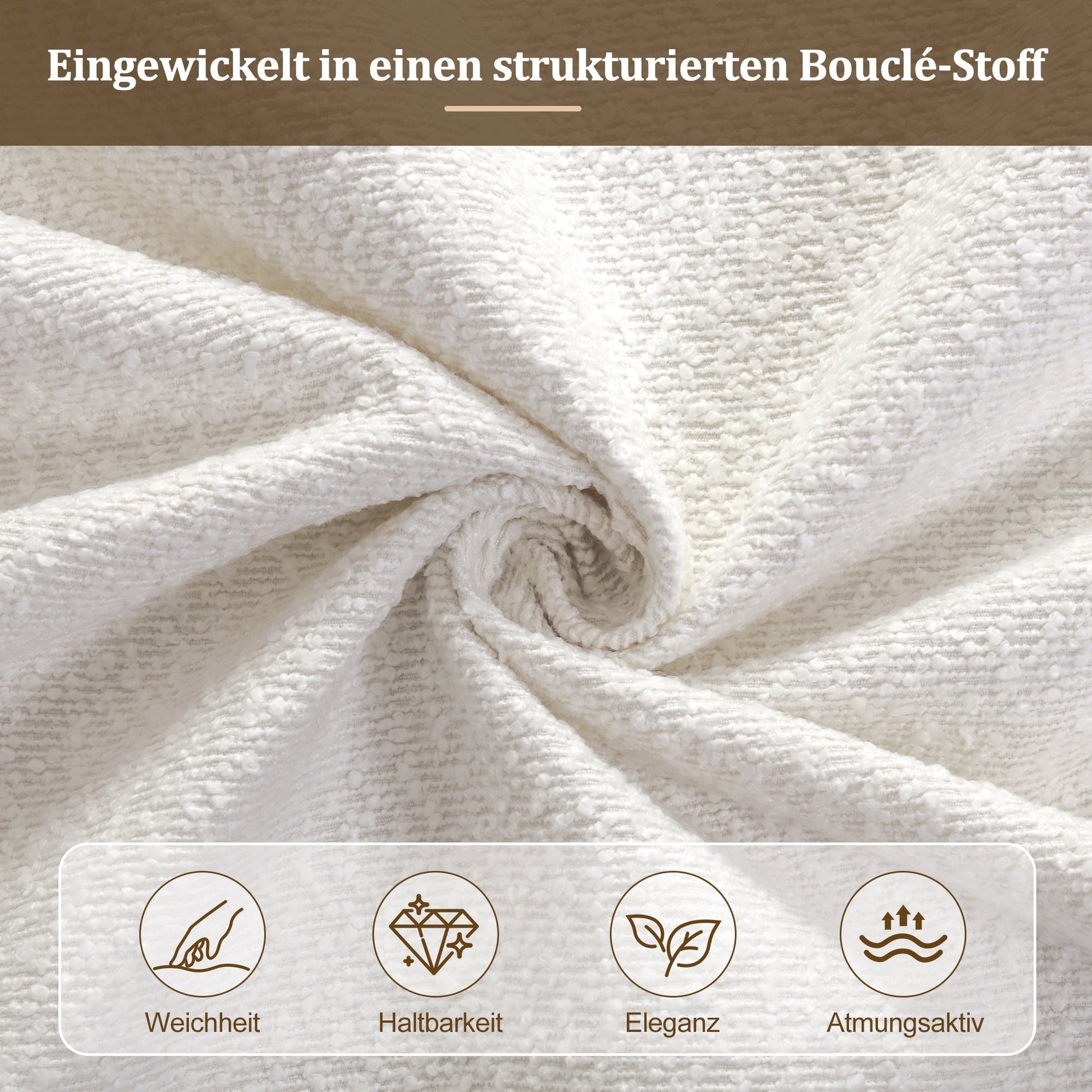 Daybed with Hydraulic Storage, USB Port and Reading Lamp, 90x200cm, Beige Boucle