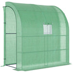 Polytunnel Greenhouse 2 Doors UV Protection Steel & PE Green