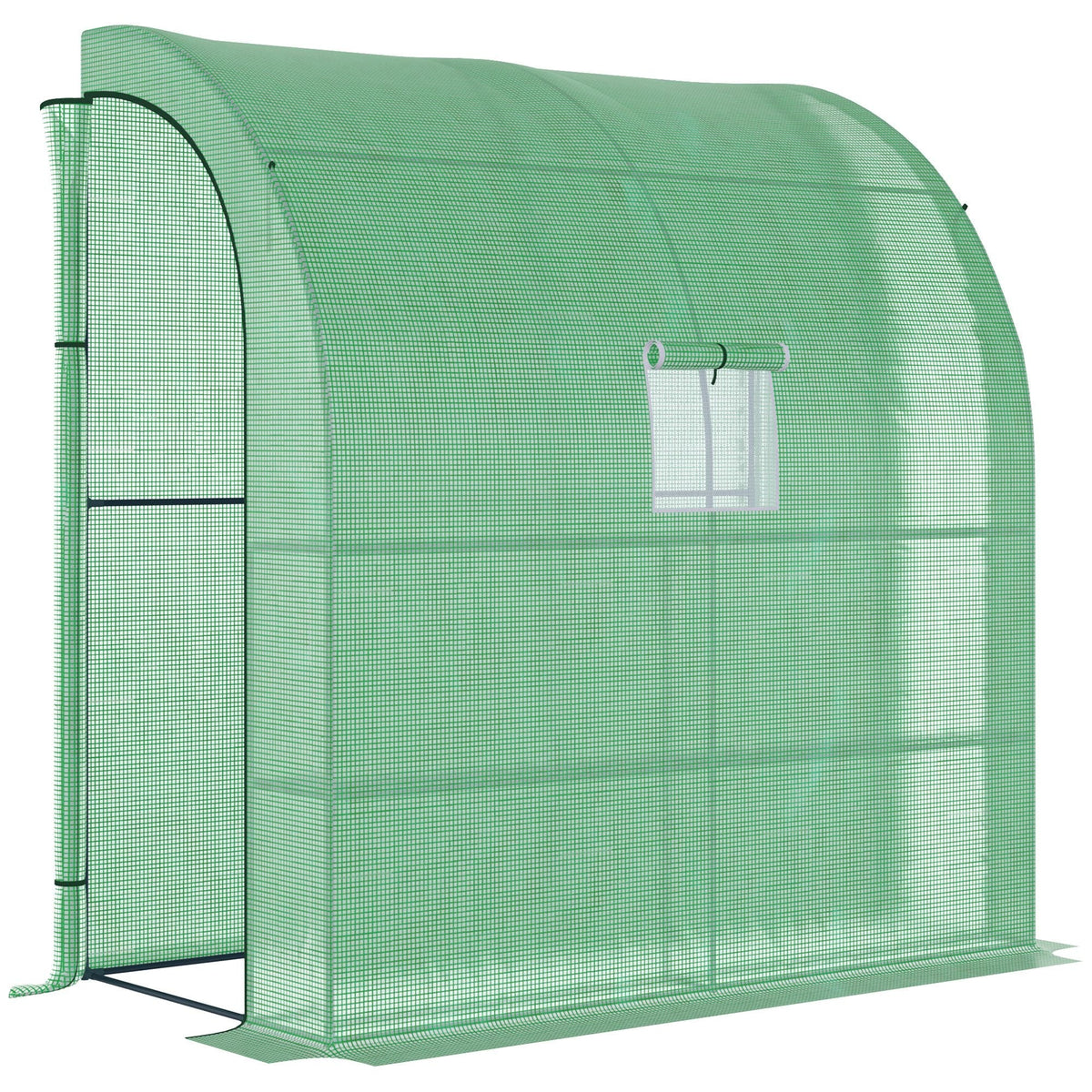 Polytunnel Greenhouse 2 Doors UV Protection Steel & PE Green