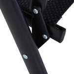 Camping Chairs Folding with Armrests, Metal Black