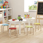 Stacking Stools, 4-pack with Felt Foot Pads, Birch Plywood