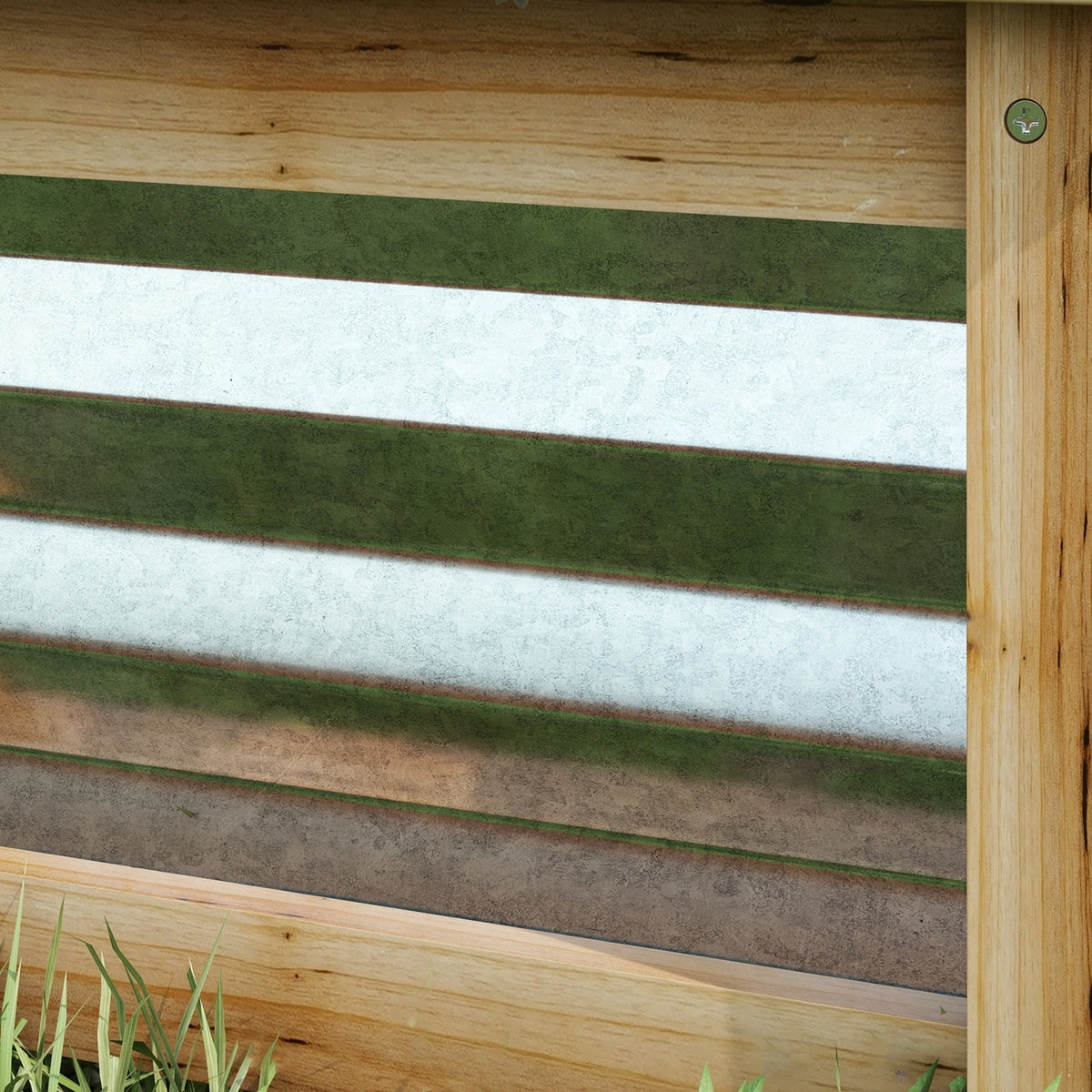 Raised Bed, 90x45x30cm, Robust & Weatherproof, Metal & Wood