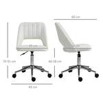 Swivel Chair Height-Adjustable Compact Ergonomic, Beige