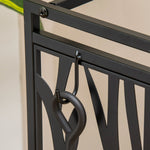 Firewood Rack with Tools, Steel, Black