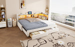 3-in-1 Sofa Bed 90x200 Extendable Daybed with LED & Drawers