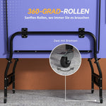 Folding Mid-Size Table Tennis Table with Net and 3 Balls, 12mm Tabletop