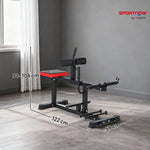 Calf Raise Machine Leg Training Bench with Wheels - Black Steel