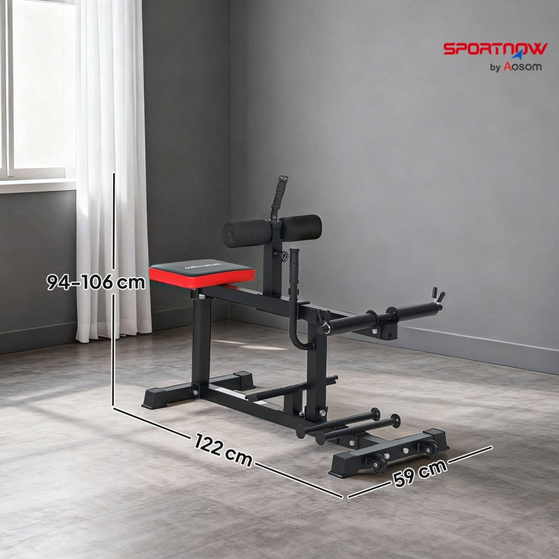 Calf Raise Machine Leg Training Bench with Wheels - Black Steel