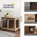 Dog Crate, Transport Box, Lockable, Light Brown