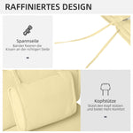 Lounger Cushion, Garden Lounger Upholstery, Polyester Cotton, Cream White