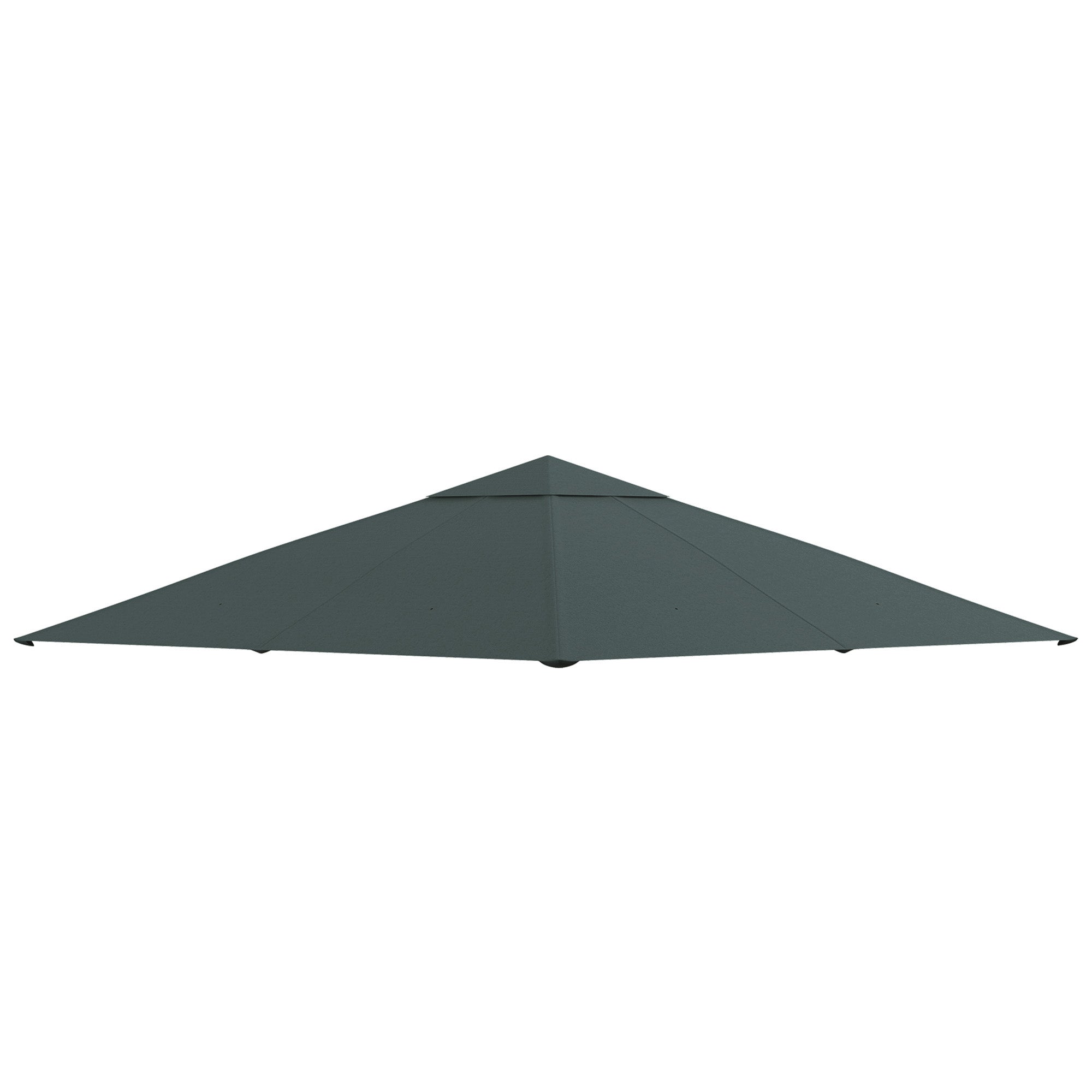 Pavilion Roof Replacement 3x3m Sunshade Polyester Dark Grey