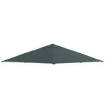 Pavilion Roof Replacement 3x3m Sunshade Polyester Dark Grey