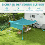 Sunshade Canopy, Waterproof 3x3x2m, Steel Poles, Fabric