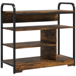 Shoe Rack 4 Levels, Max 11 Pairs, Rustic Brown