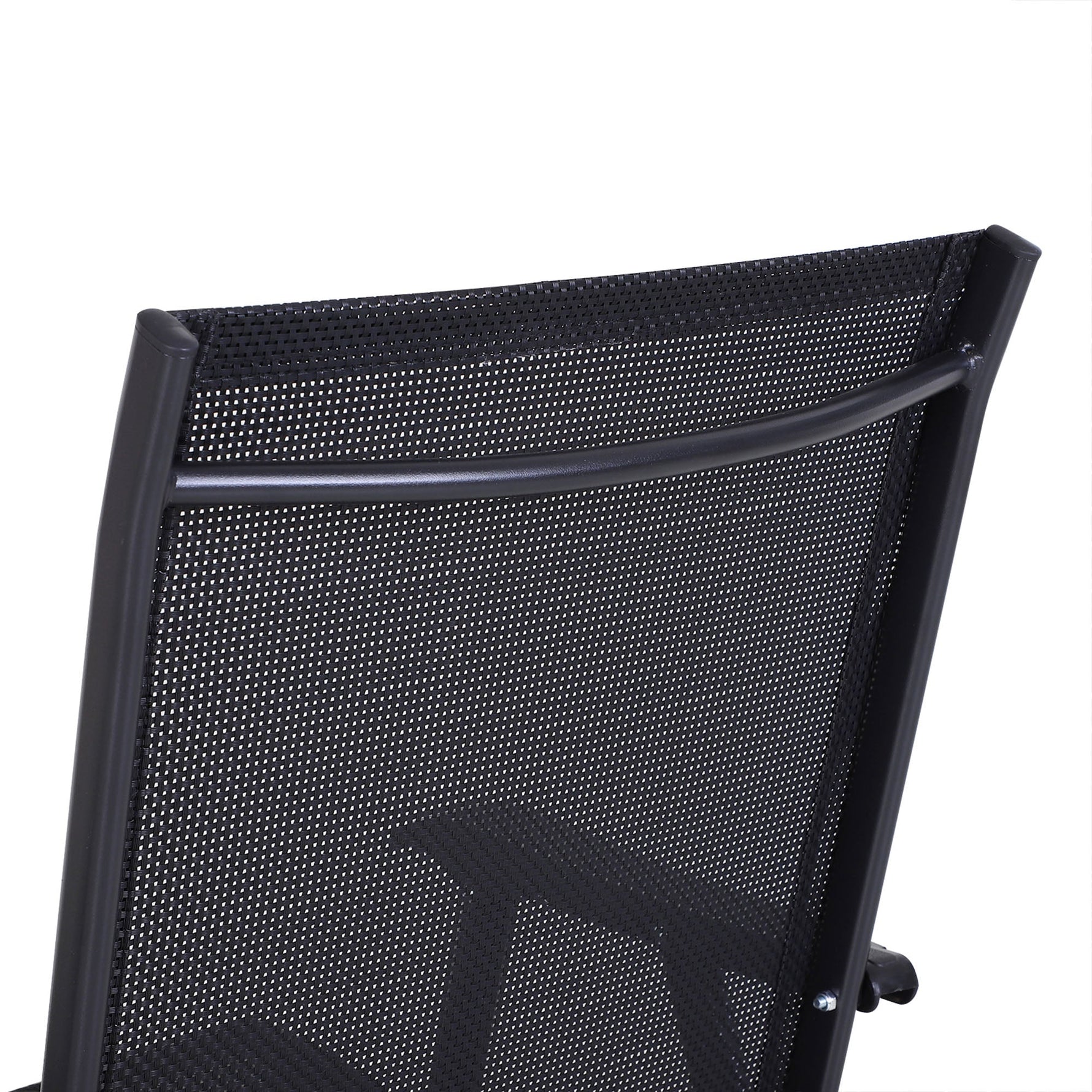 Camping Chairs Folding with Armrests, Metal Black