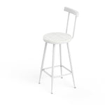 Bar Table and 2 Stools Set Industrial Style Metal Frame - White