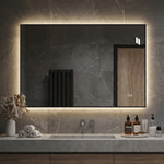 LED Bathroom Mirror 50x70 cm Anti-Fog Dimmable Silver Glass