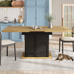 Telescopic Dining Table 110-140x80cm Extendable Foldable Storage Cabinet