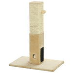 Cat Scratching Post, 79 cm Cat Tree with Toys, Plush Beige