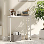Console Table, Adjustable Foot Pads, Anti-Tip, White