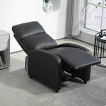 Recliner Chair, Reclining Function, TV, Faux Leather Black