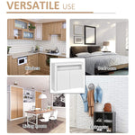 Chest of Drawers Sideboard - High Gloss LED Storage TV Stand - White