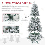 Artificial Christmas Tree, Snow & Pine Cones, Realistic, Flame-Retardant, 183 cm, Green