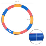 Trampoline Accessory Set, Edge Cover Safety Net, Ø 366cm, Colorful