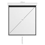 Projector Screen, 178x178cm, 99-inch, 1:1, HD 4K, for Home Theater, Office, Presentations, Plastic