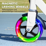 Children's Scooter with Double Brakes and Metal Frame, Foldable for Ages 3-8, White