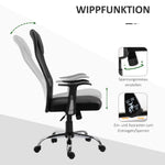 Ergonomic Office Chair, Height Adjustable Rocking Armrests 120 kg, Black