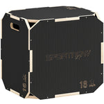 Jumping Box Smooth Corners Height Adjustable - Plywood Black