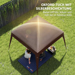 Gazebo Replacement Roof 3x3m, Water-Repellent, Stable, Coffee